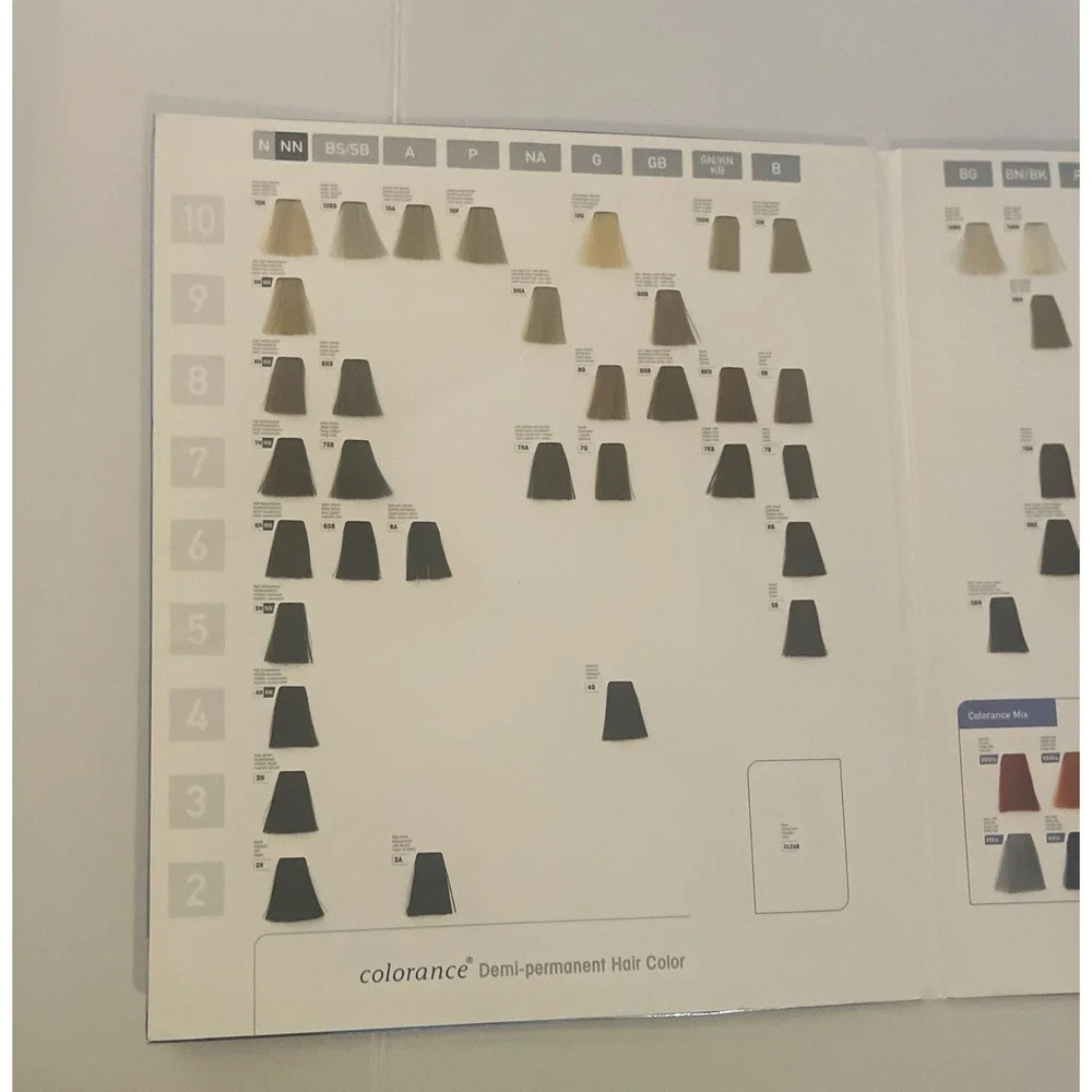 Goldwell Colorance Hair Color Swatch Book Shade Chart Professional Salon Blue